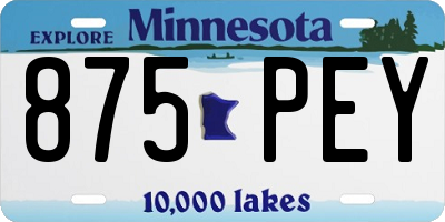 MN license plate 875PEY