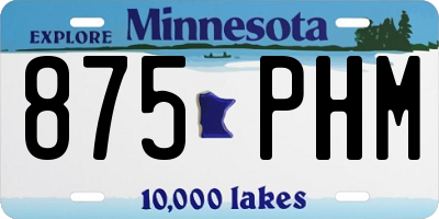 MN license plate 875PHM