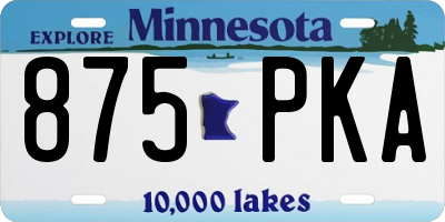 MN license plate 875PKA