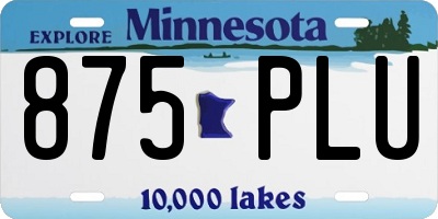 MN license plate 875PLU