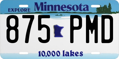 MN license plate 875PMD