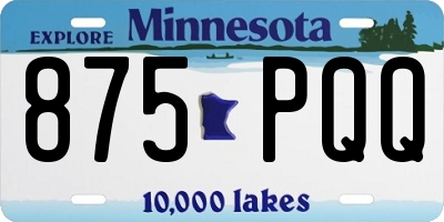 MN license plate 875PQQ