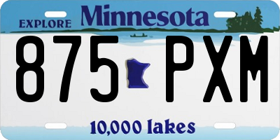 MN license plate 875PXM