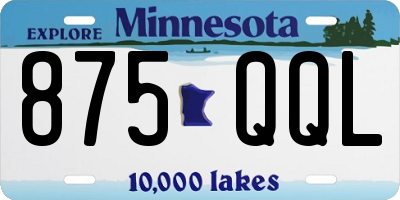 MN license plate 875QQL