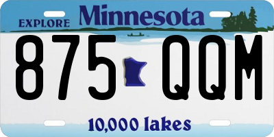 MN license plate 875QQM