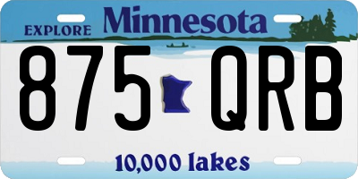 MN license plate 875QRB