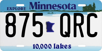 MN license plate 875QRC