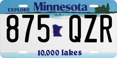 MN license plate 875QZR