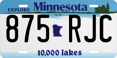 MN license plate 875RJC