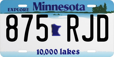 MN license plate 875RJD