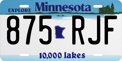 MN license plate 875RJF