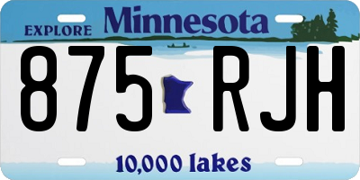 MN license plate 875RJH