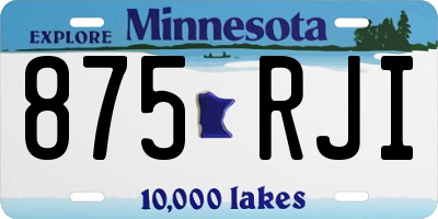 MN license plate 875RJI