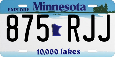 MN license plate 875RJJ
