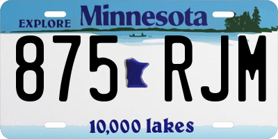 MN license plate 875RJM
