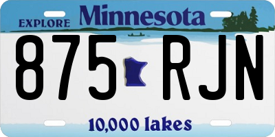 MN license plate 875RJN