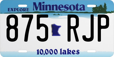 MN license plate 875RJP