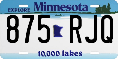 MN license plate 875RJQ