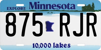 MN license plate 875RJR