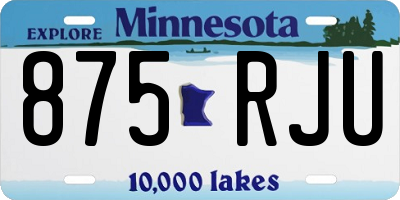 MN license plate 875RJU