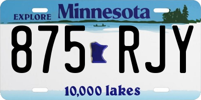 MN license plate 875RJY