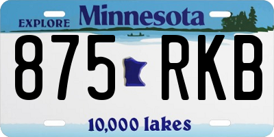 MN license plate 875RKB