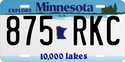 MN license plate 875RKC