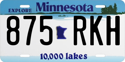 MN license plate 875RKH