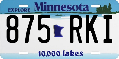 MN license plate 875RKI
