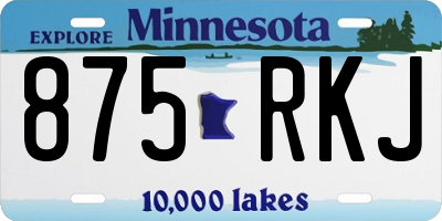 MN license plate 875RKJ