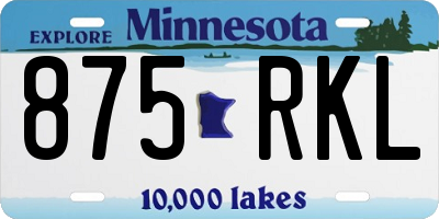 MN license plate 875RKL