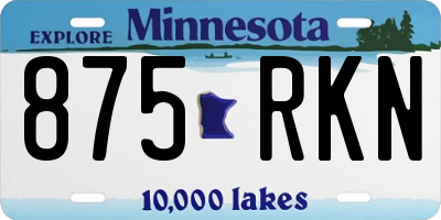 MN license plate 875RKN