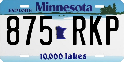 MN license plate 875RKP