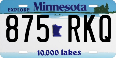 MN license plate 875RKQ