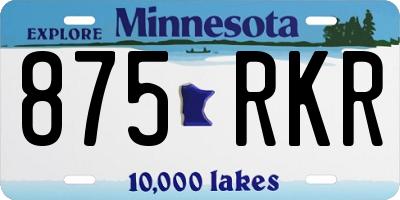 MN license plate 875RKR