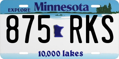 MN license plate 875RKS