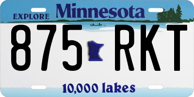 MN license plate 875RKT