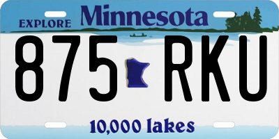 MN license plate 875RKU