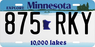 MN license plate 875RKY