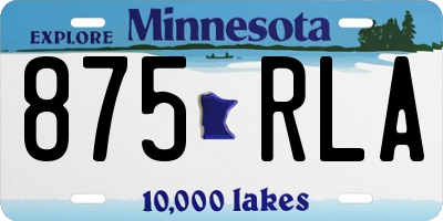 MN license plate 875RLA
