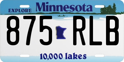 MN license plate 875RLB