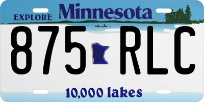 MN license plate 875RLC