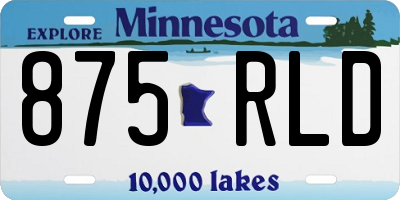 MN license plate 875RLD