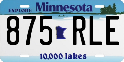MN license plate 875RLE