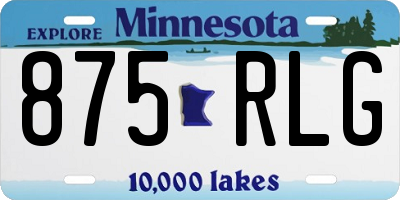 MN license plate 875RLG