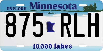 MN license plate 875RLH