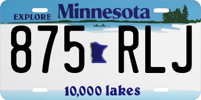 MN license plate 875RLJ