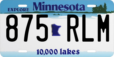 MN license plate 875RLM