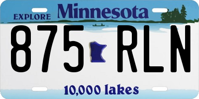 MN license plate 875RLN