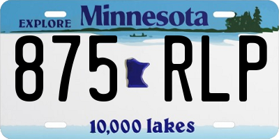 MN license plate 875RLP